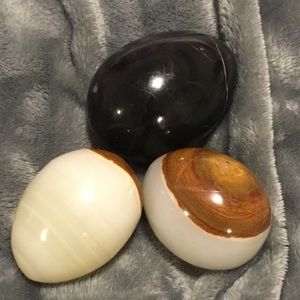 Beautiful marble decorative eggs